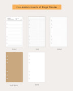High Quality Ring Binder Notebook A5 Personal A6 A7 A8 Size Insert Refills Loose Leaf Spiral Diary Planner Inner Core 100g Paper