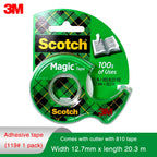 3M 810 Invisible Tape with Dispenser Test Tape Copy No Trace Easy To Tear Off Surface Writing Student Mistakes Tape Home Office