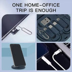 Portable Multi-functional Data Cable Storage Box, 60W Fast Charging Mobile Phone Holder, Charging Cable Set, Multi Head Adapter
