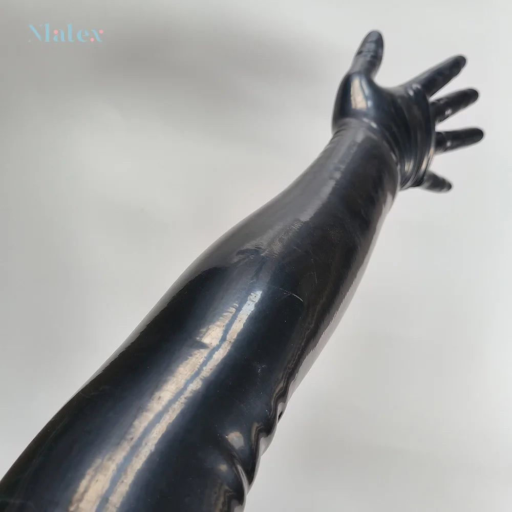 Stylish Unisex Latex Long Gloves - Durable, Natural Material, Versatile Use