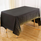 137X274Cm Dot Disposable Tablecloths Macaron Black Plastic Disposable Table Cover Wedding Birthday Party Disposable Tableware