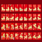 12-Pack 2026 Year of the Horse Chinese New Year Lucky Money Envelopes, Cartoon Red Packet for Spring Festival