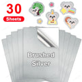 30 Sheets Printable Vinyl Sticker Paper A4 Waterproof Adhesive Transparent Glossy White Copy Paper for Inkjet Printer DIY Labels