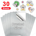 30 Sheets Printable Vinyl Sticker Paper A4 Waterproof Adhesive Transparent Glossy White Copy Paper for Inkjet Printer DIY Labels