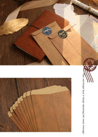 Mr.paper 10pcs/set Vintage Kraft Paper Envelope Creative Nostalgic Postcard Storage Bag Fire Paint Envelope Letter Supplies