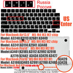 Multi-Language Keyboard Protector Compatible with for MacBook Air/Pro M5-M4 A2779,A3434,A3241 | Arabic, FR, RU, ES, IT Layouts