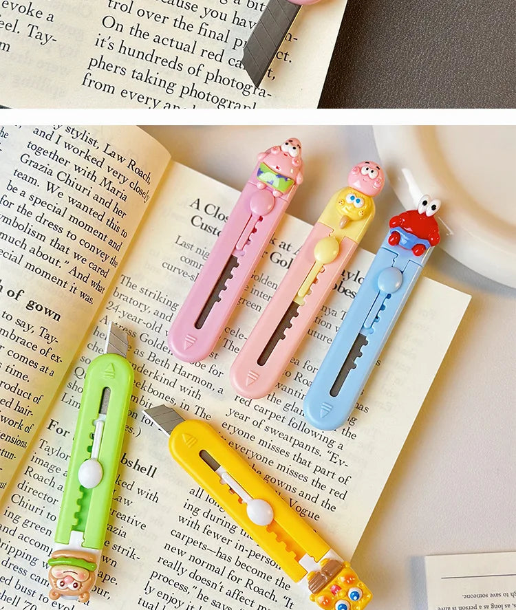 1Pc Creative Art Knife Cute Cartoon Express Delivery Artifact Portable Paper Cutter Hand Account Knife Letter Opener Sword