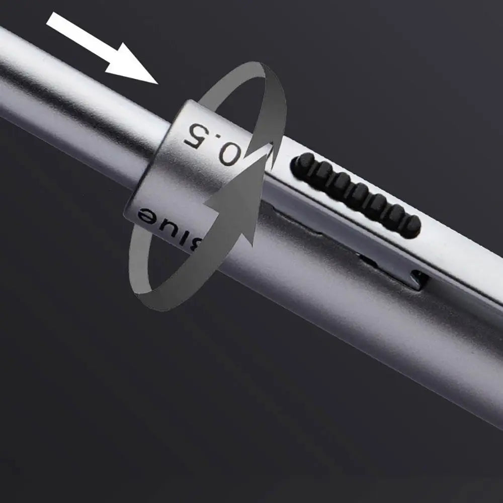 Fashion Metal Gravity Sensor Pen 4 in 1 Press Type 3Colors Ballpoint Pen Mechanical Pencil School Office