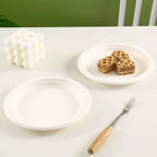 Disposable Party Plates 50/100pcs Disposable Eco-Friendly Degradable Paper Plate for Barbecue Supplies Birthday PartyVIE LENTE