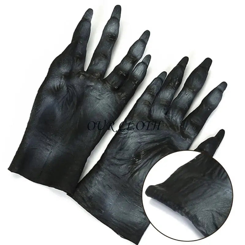 Horrific Demons Gloves Latex Werewolfs Gloves Zombied Hand Gloves Halloween Cosplay Costume Accessory for Women Men Y1AC