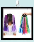 New Girls Colorful Wigs Ponytail Headbands Rubber Bands Beauty Hair Bands Headwear Kids Hair Accessories Head Band Hair Ornament