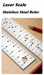 Quick-Positioning Angle Ruler Drawing Tool High-Precision L-Shaped Right Angle Ruler Stainless Steel Multi-Angle Measuring Ruler