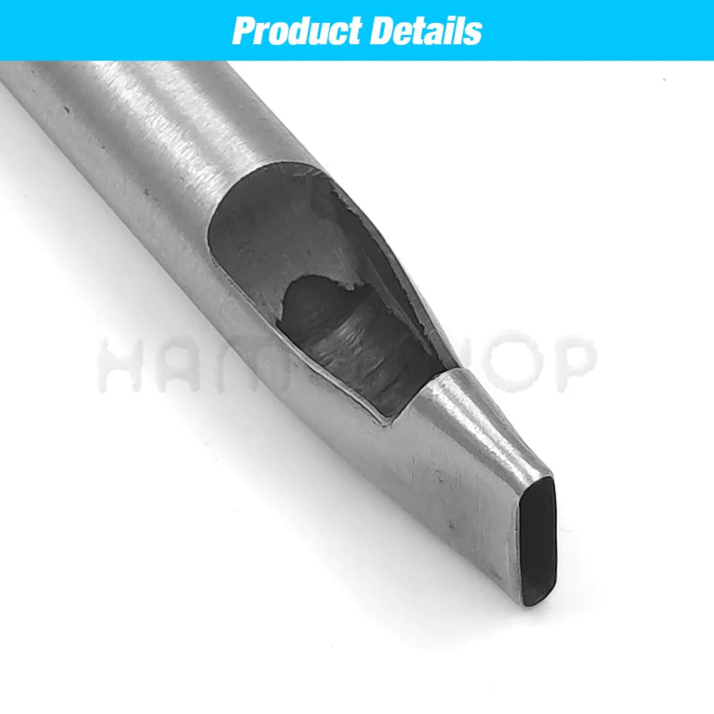 1pc 4mm/5mm Width Leather Oval Shape Hole Punch Steel Craft Hollow Hole Punch Leather Tools Leather Belt Hole Punch DIY Tools
