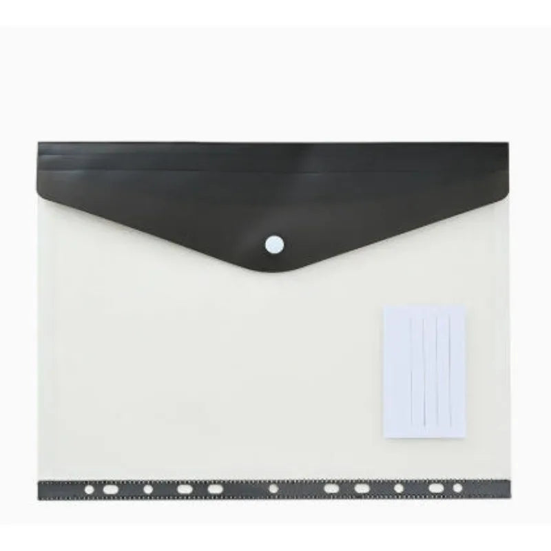Pack of 6 A4 Plastic Covers with 11 Holes Adhesive Closure Compatible with 2/3/4 Rings for School And Office Supplies