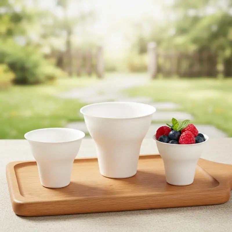 New 10Pcs Disposable Ice Cream Cup Dessert Cake Paper Cup Shaved Ice Yogurt Bowl Food Grade Tiramisu Dessert Pulp Cups