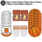 Basketball Tablecloths Basketball Party Decorations Rectangular Plastic Table Cover Boys Basketball Theme Birthday Party Supplie