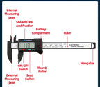 Plastic Caliper Pachometer Digital Caliper Electronic Ruler Vernier Digital Caliber Measuring Tool Digital Calibrator Micrometer