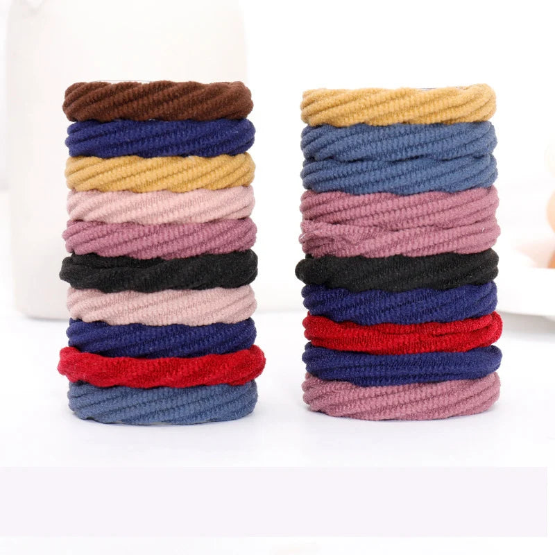 20Pcs Women Girls Simple Basic Elastic Hair Bands Ties Scrunchie Ponytail Holder Rubber Bands Fashion Headband Hair Accessories