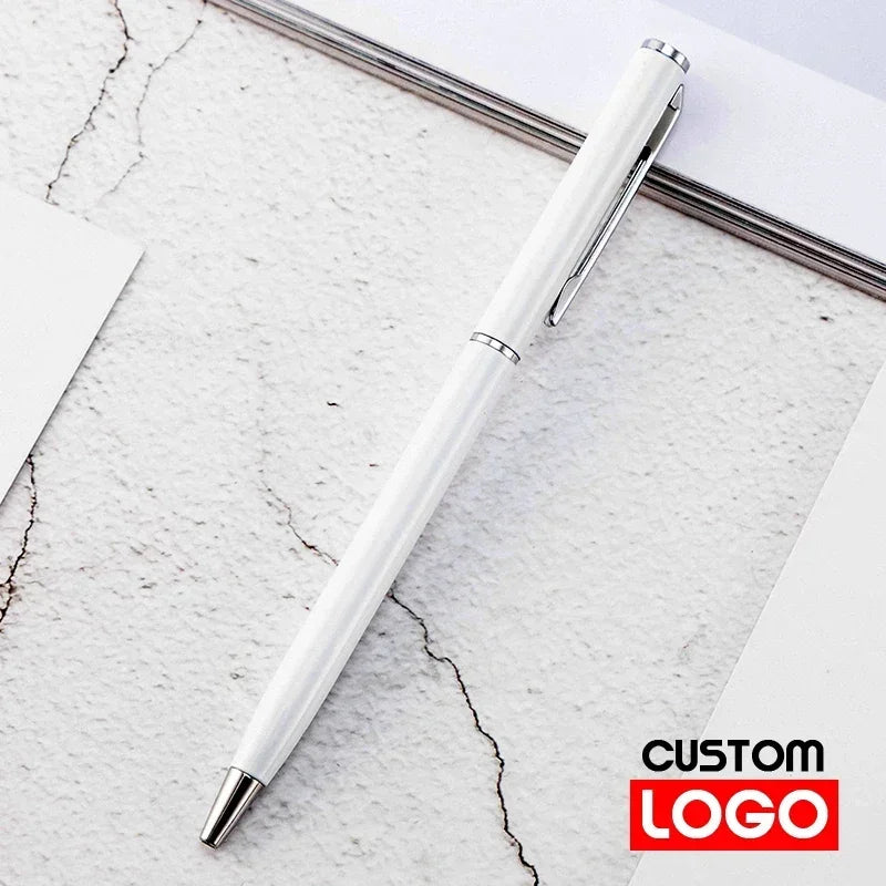 New Metal Ballpoint Pen Rose Gold Pen Custom Logo Advertising Ballpoint Pen  Lettering Engraved Name School&office Supplies