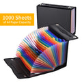 Accordian File Folder Organizer 24 Pockets Expanding File Case with Cover A4 Letter Size Document Organizer for Office School