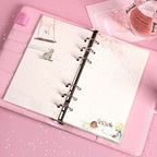 A6 80Sheet Cute Colorful Loose-leaf Replacement Line Grid Blank Point Paper Refill Inner Page Inner Page Inside Stationery