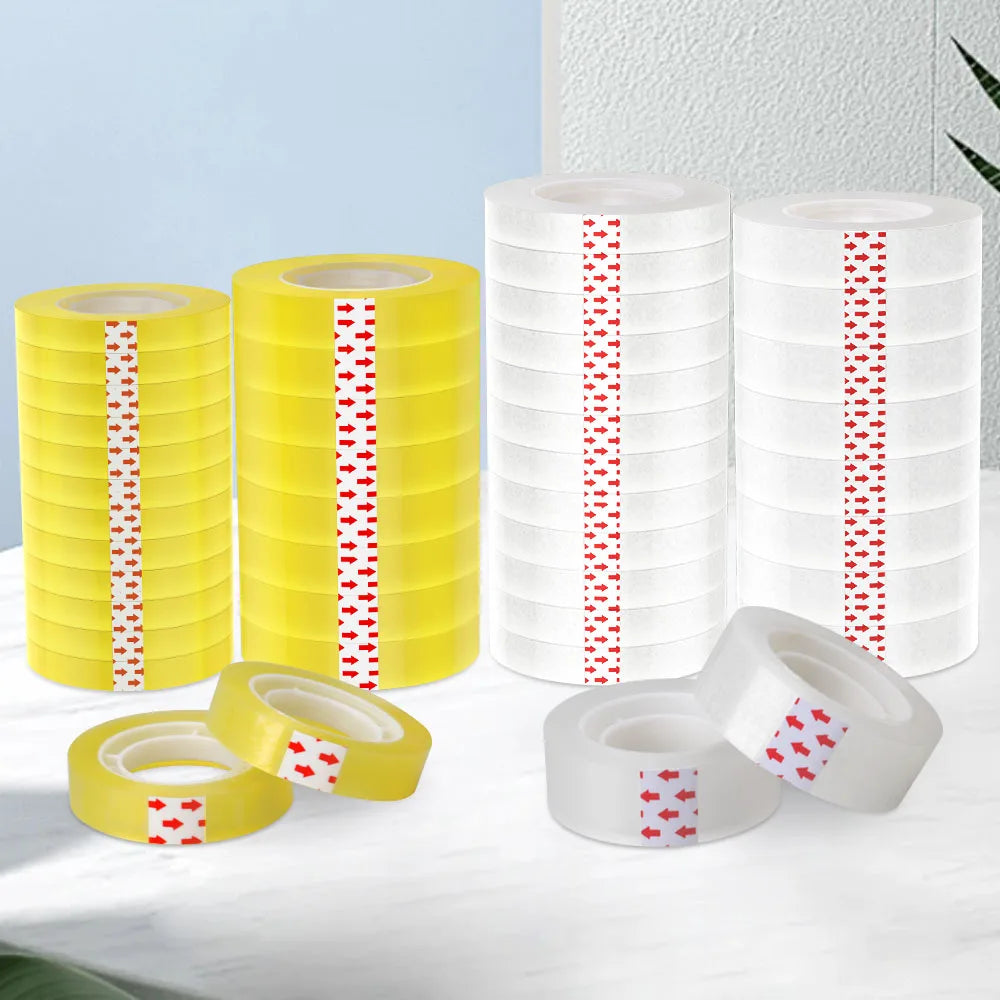 OPP 8-12 Rolls Transparent Tape Refills, Clear Tape, All-Purpose Transparent Glossy Tape for Office, Home, School