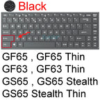 Keyboard Cover for MSI GF65 Thin GF63 GF75 Thin GF72 GF72VR GF62 GF62VR Silicone Protector Skin Case Gaming Laptop 15.6