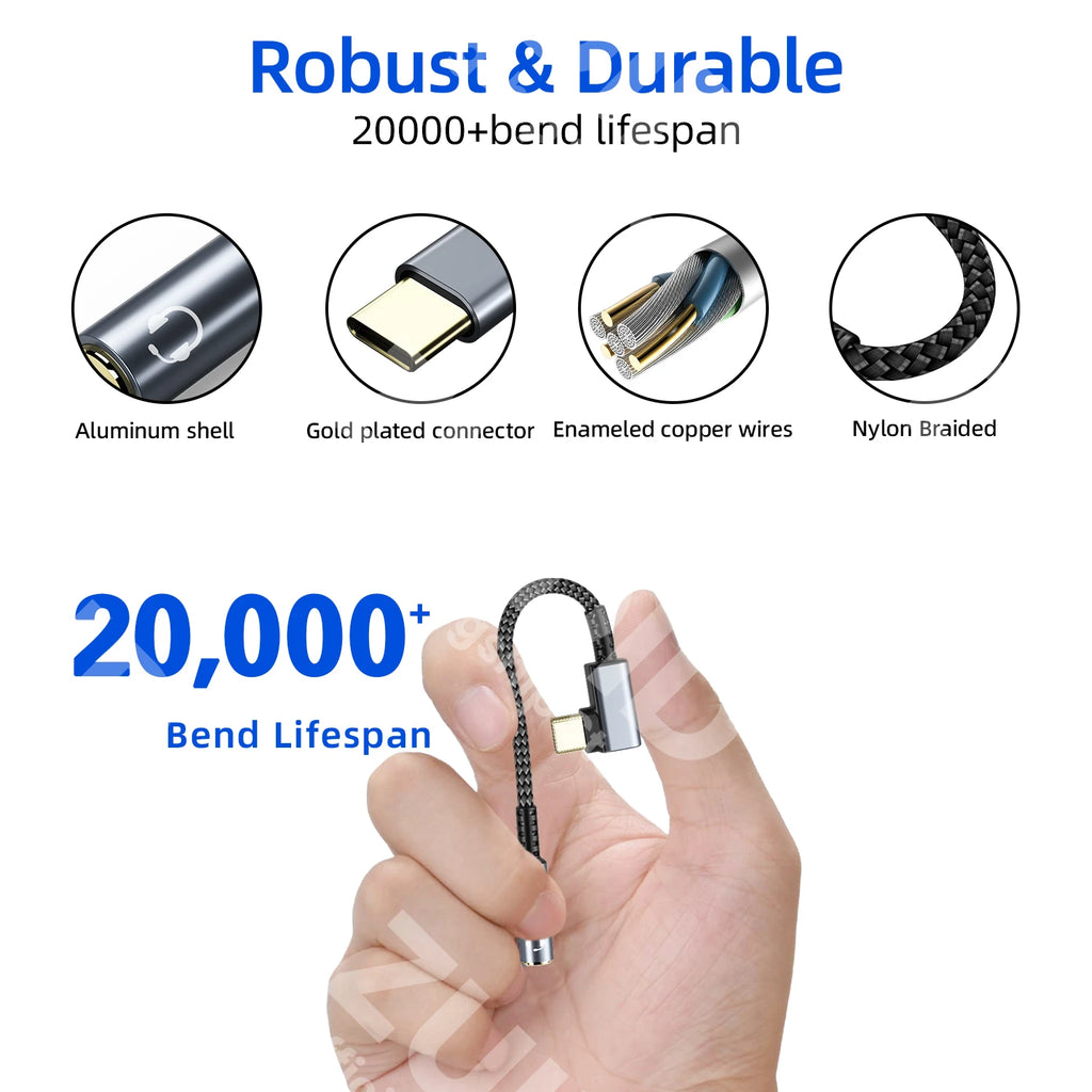 USB Type C 3.5 Jack HiFi Earphone Adapter USB C to 3.5mm Headphones AUX Audio Adapter Cable For iPad Pro Samsung Huawei Xiaomi