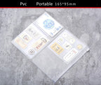 Traveler's Notebook PVC Storage Bag Pouch with Zipper Card Pocket Portable A5/Standard Size Passport Folder - 4 Sizes Available