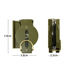 Portable Compass Multi-functional Military Compass Accurate Camping Compass with Hook for Hiking Geology Activities