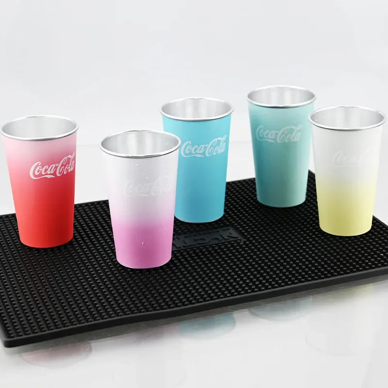 470ml Portable Aluminum Mug-CocaCola Cups ColorChanges When Cool Perfect for Cold Sensation Outdoor Camping Beer Cold DrinksCup
