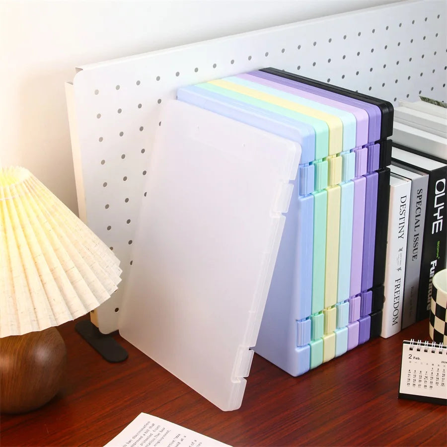 A4 transparent data storage box, folder, large capacity, multifunctional student test paper, book, graduation certificate, archi