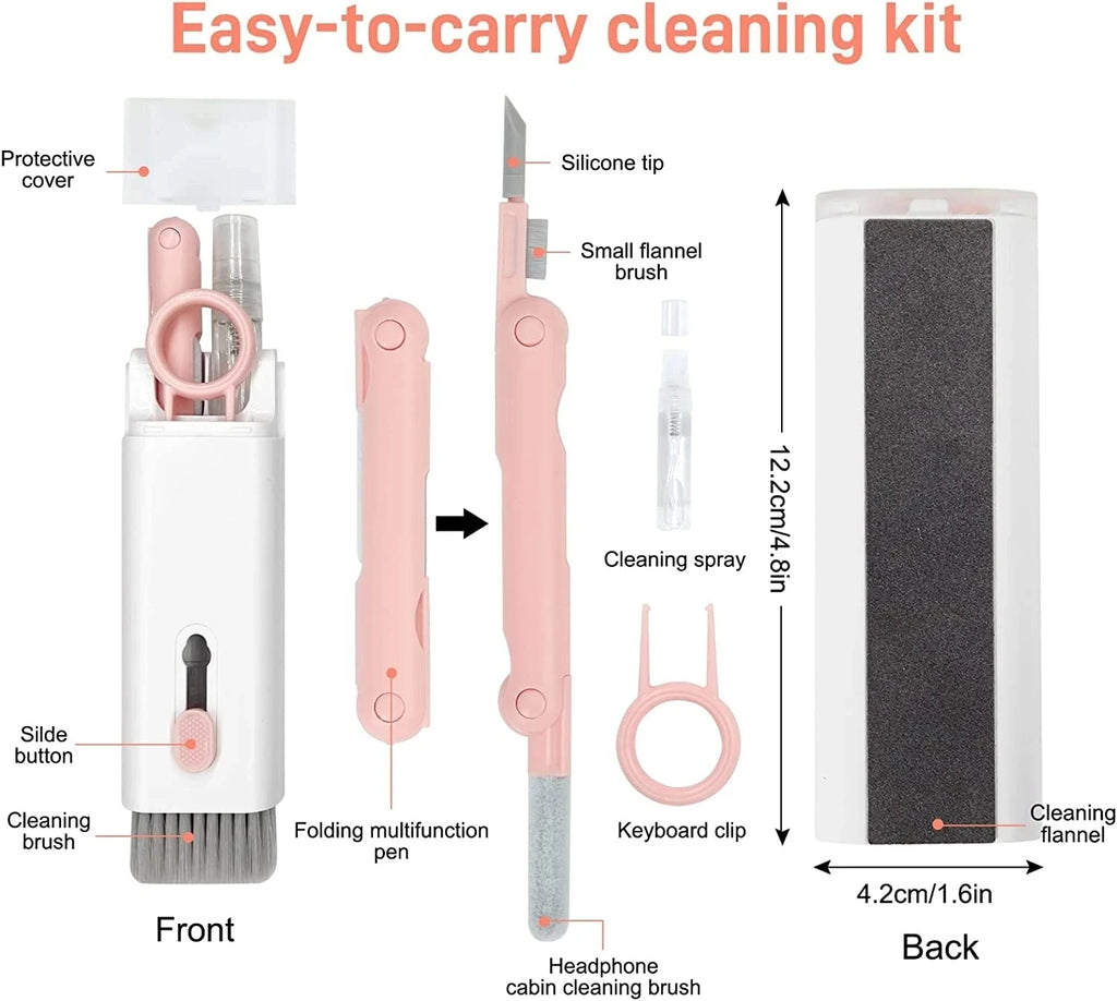 7-in-1 Keyboard Cleaning Brush Kit Earphones Cleaning Pen For AirPods iPhone Cleaning Tools Computer Cleaner Kit Keycap Puller