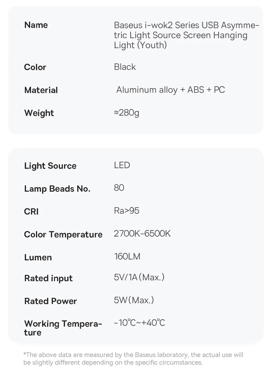 Baseus Screen Light Desk Lamp Computer Light Screen Hanging Light New Table Lamp LCD Monitor Laptop Light USB Study Read Lamp