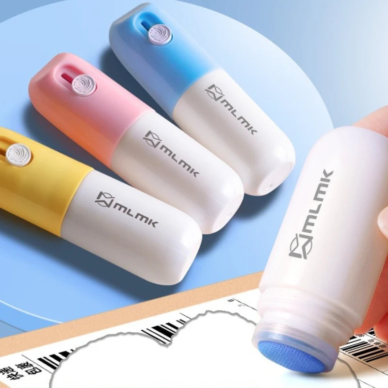 Portable Thermal Paper Correction Fluid Fast-Drying Anti Peep Privacy Protector with Retractable Box Opener Quick Eraser Covera