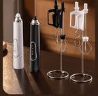 Electric egg beater, milk frother, coffee frother, handheld cordless whipper for egg whites, cream, and cakes, smart mixer.