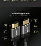 QGEEM HDMI-Compatible Cable HDMI to HDMI 2.0 Cable 4K for Xiaomi Projector Nintend Switch PS4 Television TVBox xbox Cable HDMI