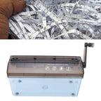 Mini Hand Crank Shredder Portable Paper Shredder A4 Hand Paper Shredding Tool for Documents Home School Office