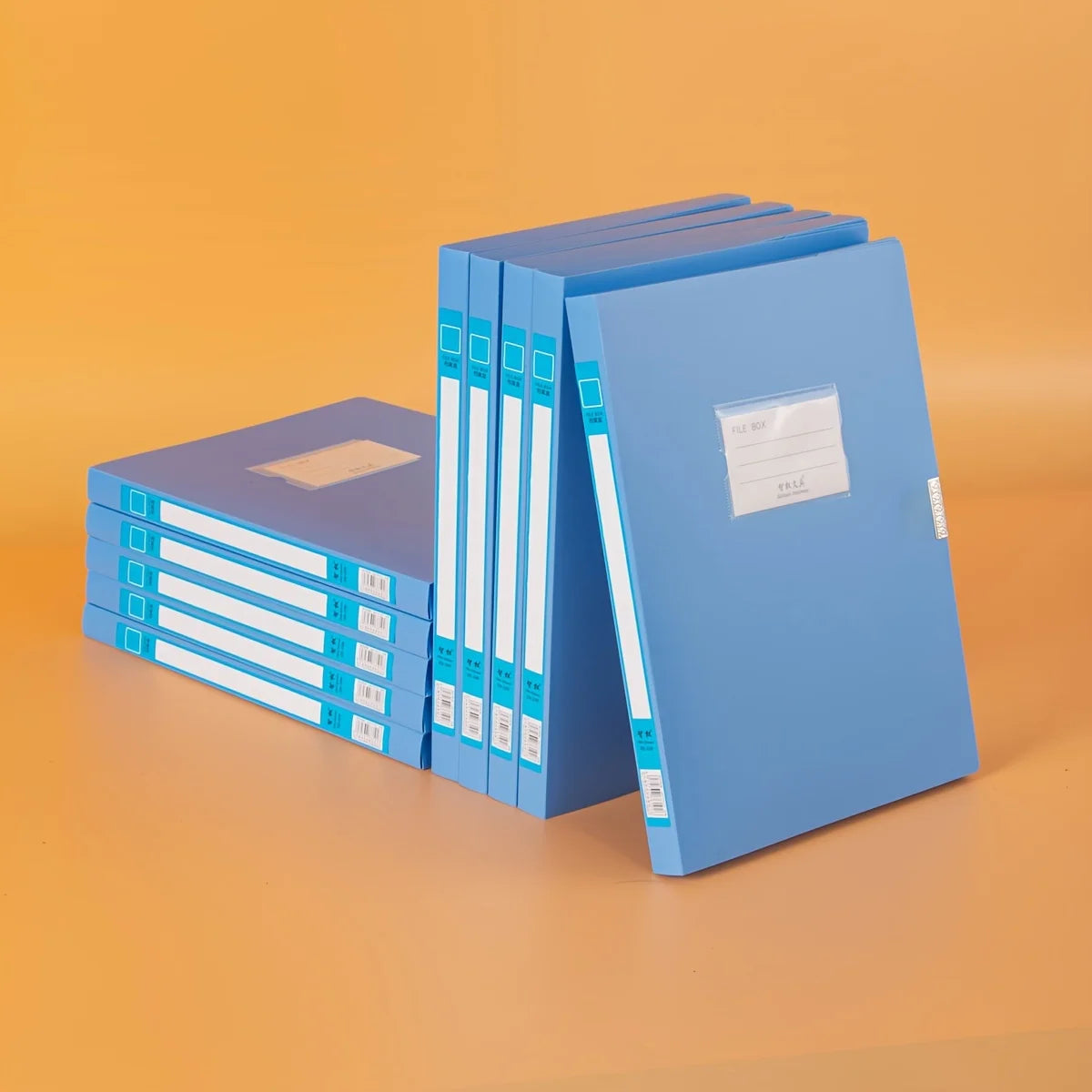10pcs A4 Colorful File Boxes - Durable Thick Plastic Document Organizers for Contracts, Accounting Receipts & Office Supplies