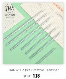 JIANWU Black Metal Compass Geometry Set Zinc Alloy Multifunction-clip Pen Compass Writing Drawing Tools School Office Stationery