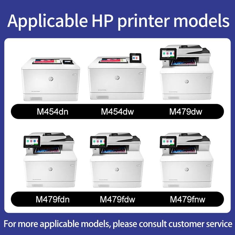 1pc Compatible 416A W2040A W2041A W2042A Toner Cartridge for HP Laserjet Pro M454 M454dw MFP M479 M479dw M479fdw with Chip