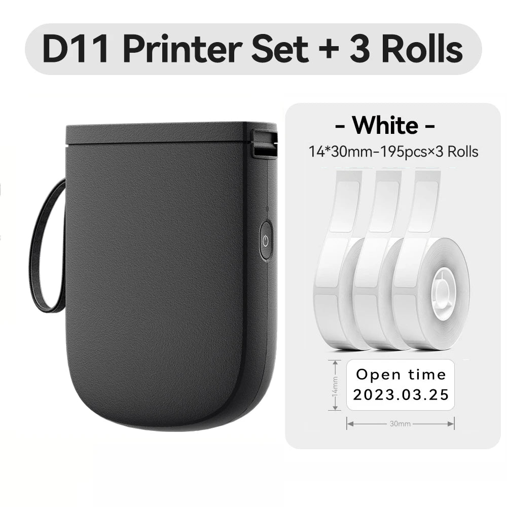 Niimbot D11 Mini Printer Wireless Phone Pocket Thermal Label Maker USB Rechargeable Inkless DIY Name Price Tag Sticker Machine