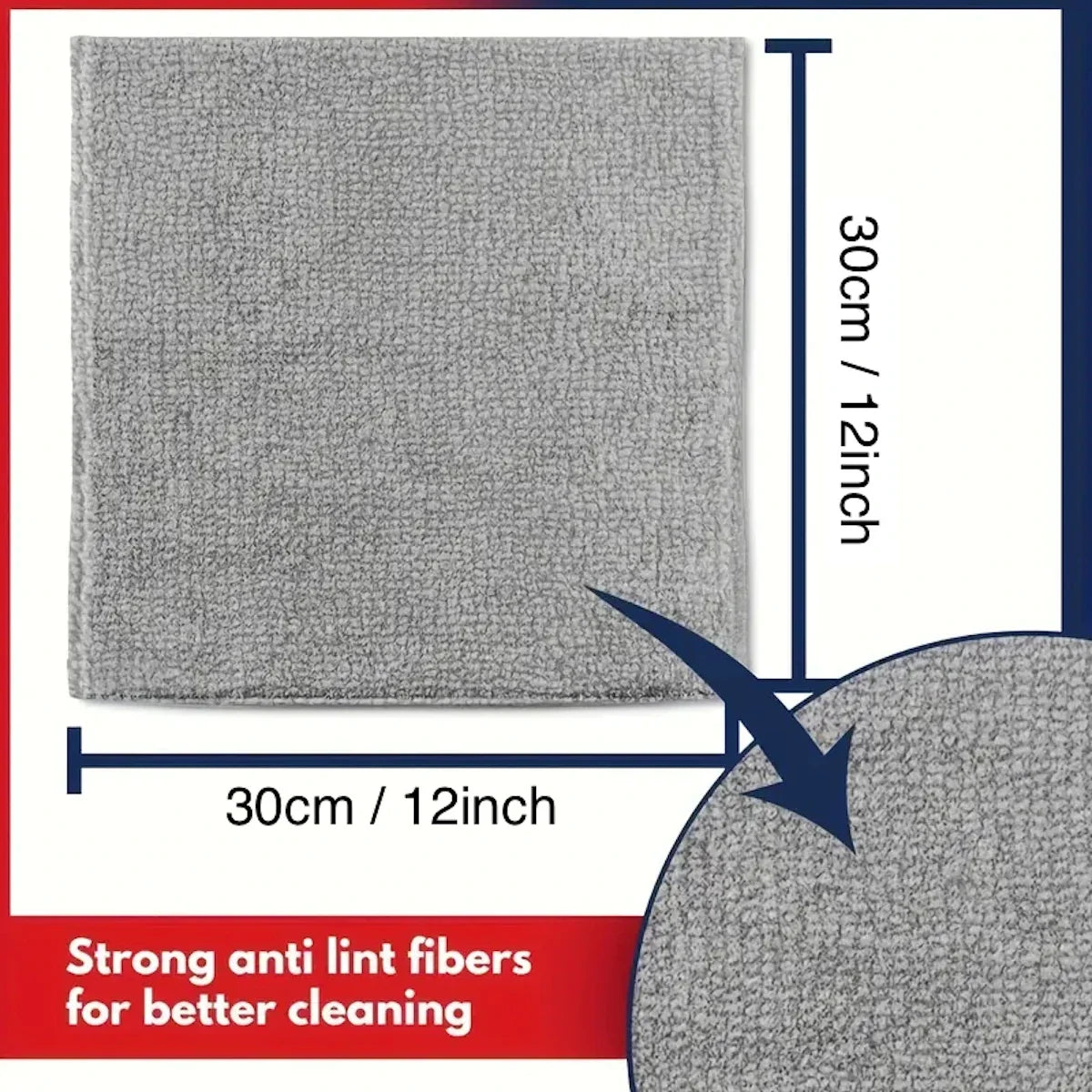 5 Packs Microfiber Cleaning Cloth, 30*30cm Mixed Color Cleaning Rags, Cleaning Towels for Car Care, House, Kitchen, Glass