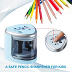 New Two-hole Electric Automatic Pencil Sharpener Switch Pencil Sharpener Home Office School Supplies Stationery Art
