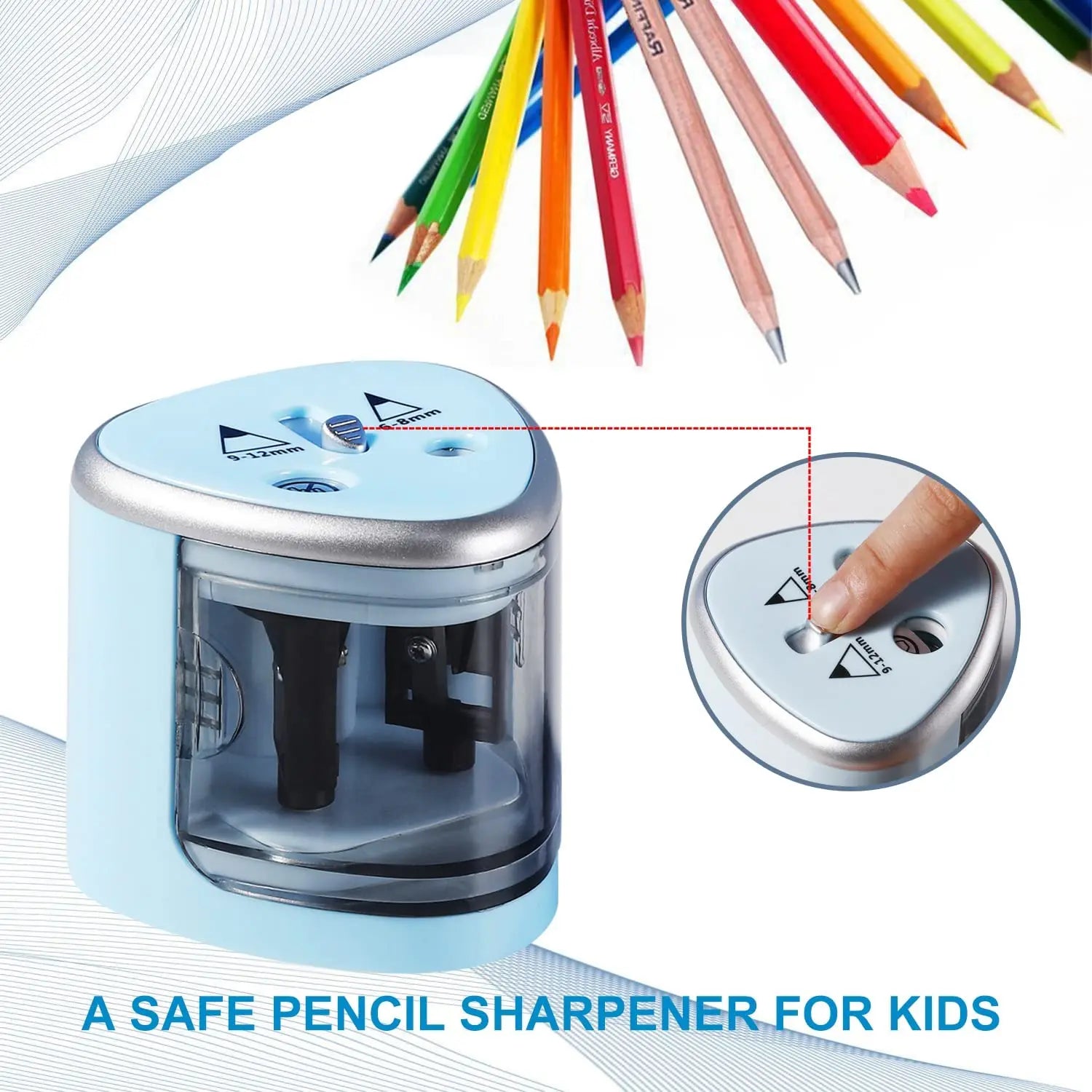 New Two-hole Electric Automatic Pencil Sharpener Switch Pencil Sharpener Home Office School Supplies Stationery Art