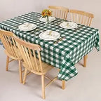 Retro Pink Gingham Tablecloth 54"x108"| Heavy-Duty Waterproof Plastic for Picnics&Coffee Shop Decor |  Party Backdrop