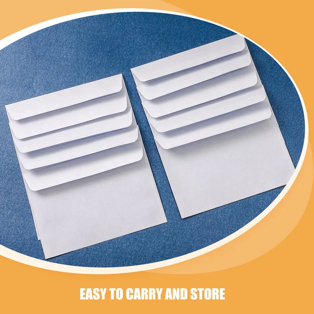 100Pcs Security Pattern Business Envelopes White Self-Sealing Privacy Protection Office Document Mailers Letter Size Mailing