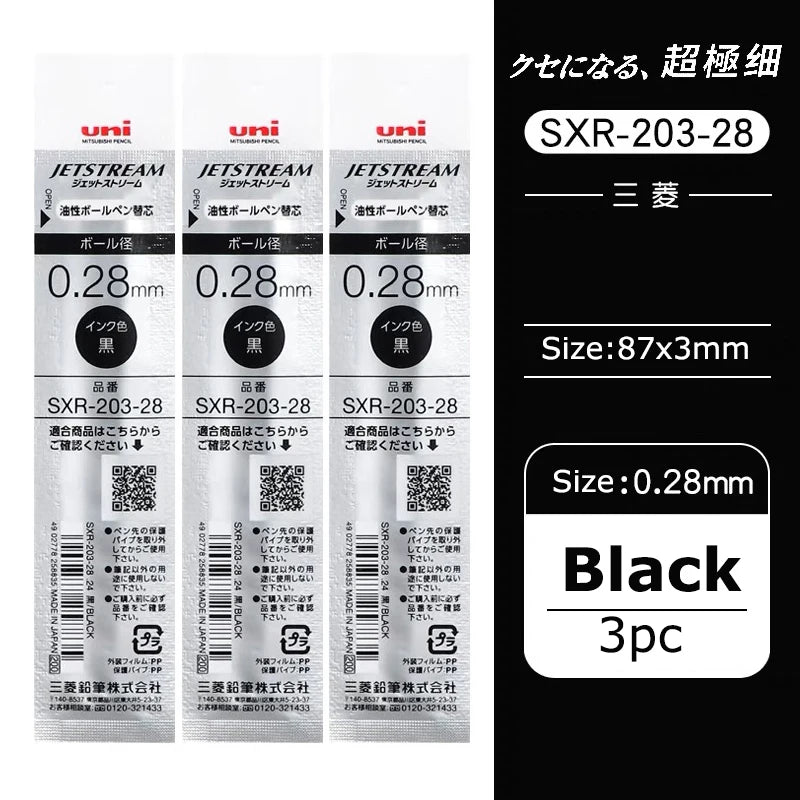 Japan UNI JETSTREAM EDGE Ultra Fine Ballpoint Pen,SXN-1003 Metal 0.28/0.38mm Fast-Drying for business,signing,Japanese Stationer