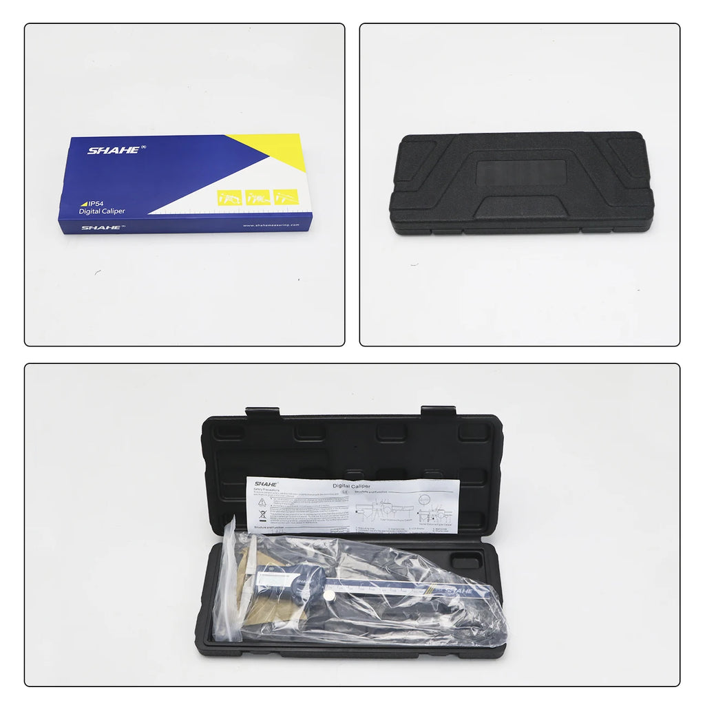 SHAHE Depth Vernier Caliper Micrometer 150/200/300 Mm Digital Vernier Caliper Stainless Steel Electric Digital Depth Gauge