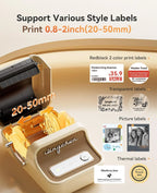 Niimbot 200dpiB21 300dpi B21PRO Label Maker Tag Price Portable Thermal Label Printer with White Photo Labels for Bakery/Business
